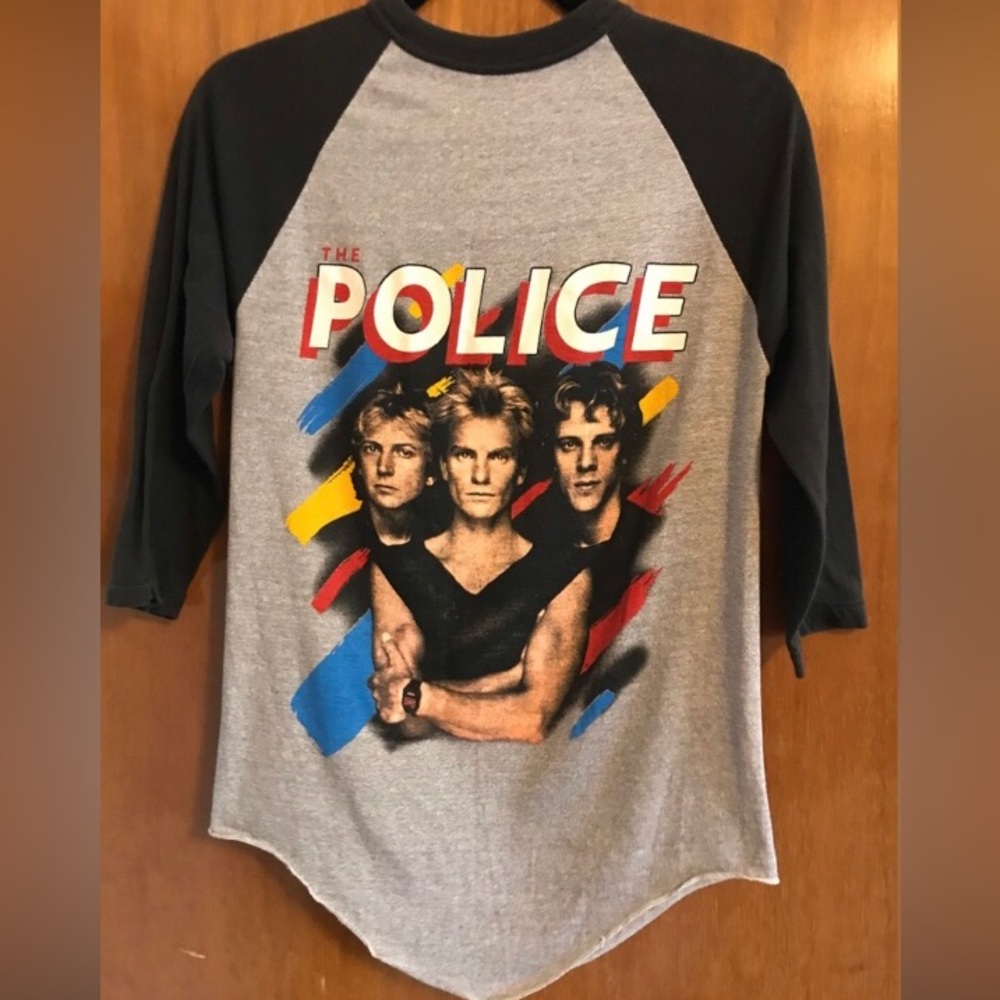 The Police Synchronicity 1983 Tour Raglan T-Shirt Rare Authentic Vintage Sz Med